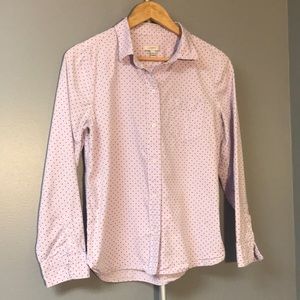 J Crew Polka Dot Classic Button Down